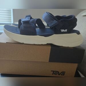 Teva Blue and White Outdoor Sandals with Adjustable Straps